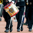 Many bands march today - including that of His Majesty The King's Guard. Photo: Vegard Wivestad Grøtt / NTB scanpix